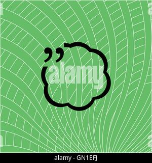 Quotation mark speech bubble and chat symbol vector illustration Stock Vector
