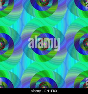 Seamless abstract psychedelic spiral pattern background Stock Vector