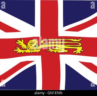 British Lion On The Union Jack Flag Stock Vector