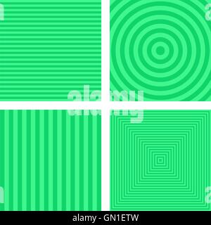 Light green simple striped background set Stock Vector