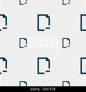 Remove Folder icon sign. Seamless pattern with geometric texture. Vector Stock Vector