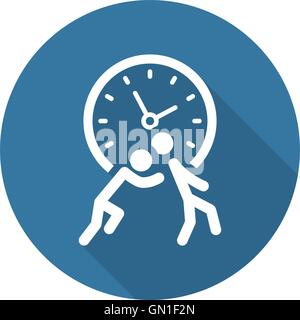 Time for Action Icon. Flat Design. Stock Vector