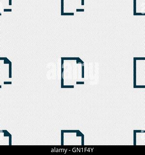 Remove Folder icon sign. Seamless pattern with geometric texture. Vector Stock Vector