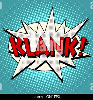 klank comic bubble retro text Stock Vector