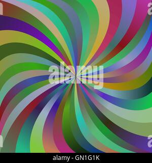 Multicolor abstract spiral ray design background Stock Vector