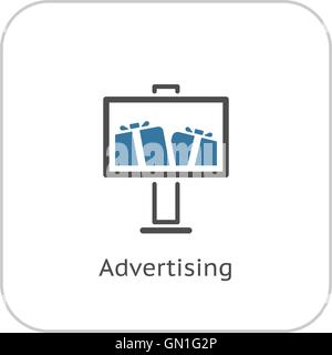 Advertising Icon. Flat Design. Stock Vector