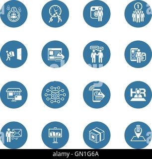 Advertising Icons Set in Flat Design Style Stock Vector Image & Art - Alamy