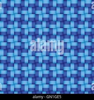 Woven blue pattern Stock Vector