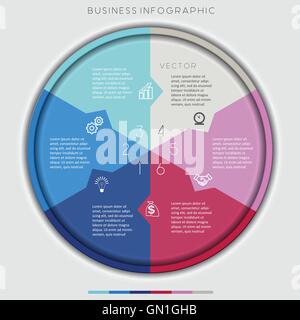 Vector infographic numbered process chart template. Three steps Stock ...