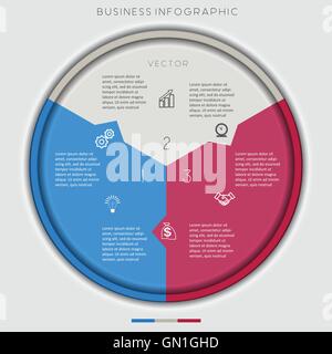 Multi-coloured Circle Numbered, Three Options, For Infographic, Diagramme, Technological Process, Business Concept Stock Vector