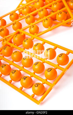 sprue with lotto numbers balls Stock Photo