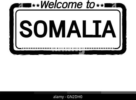 Welcome to SOMALIA illustration design Stock Vector