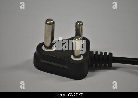three pin power cord Stock Photo