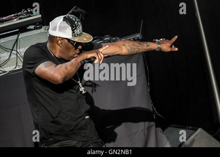 Clarkston, Michigan, USA. 19th Aug, 2016. COOLIO performing on the ''I Love The 90's Tour'' at DTE Energy Music Theatre in Clarkston, MI on August 19th 2016 © Marc Nader/ZUMA Wire/Alamy Live News Stock Photo