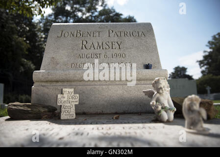 Marietta, GA, USA. 28th Aug, 2016. Grave Of JonBenet Ramsey In Family ...