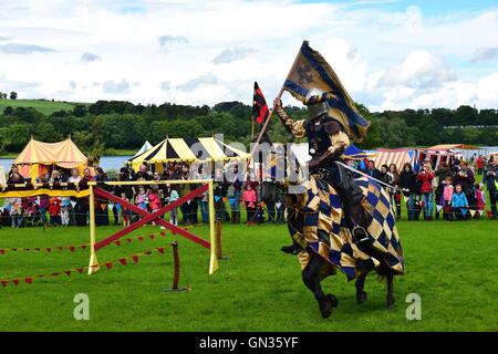 Spectacular jousting in Linlithgow Palace 2016 - Scotland Stock Photo