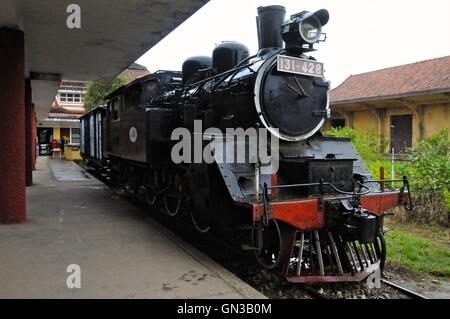 Steam train at Da Lat station, Vietnam Stock Photo