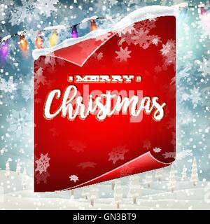 Merry Christmas greeting card. EPS 10 Stock Vector