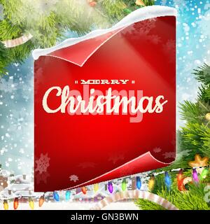 Merry Christmas greeting card. EPS 10 Stock Vector