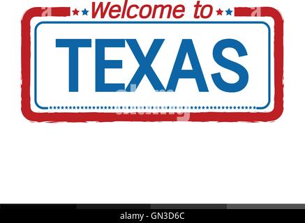 Welcome to TEXAS of US State illustration design Stock Vector