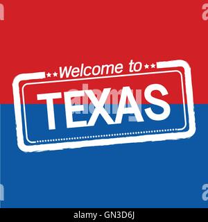 Welcome to TEXAS of US State illustration design Stock Vector