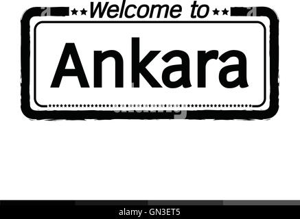 Welcome to Ankara City illustration design Stock Vector