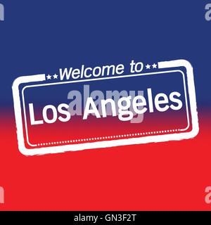 Welcome to Los Angeles City illustration design Stock Vector