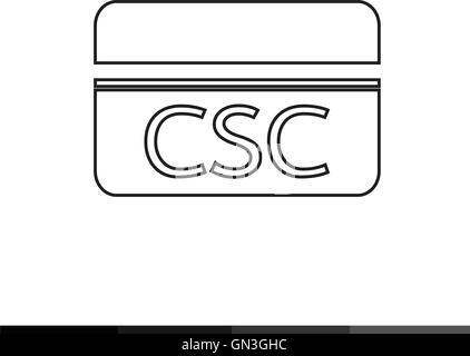 Card Security Code CSC icon illustration design Stock Vector