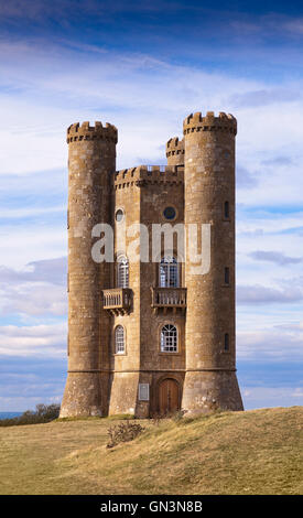 Broadway Tower, a folly on Broadway Hill, Worcestershire, UK Stock Photo