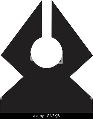 Pen silhouette Stock Vector