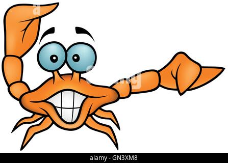 Comical Beach Crab Stock Vector