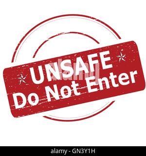 Unsafe do not enter Stock Vector