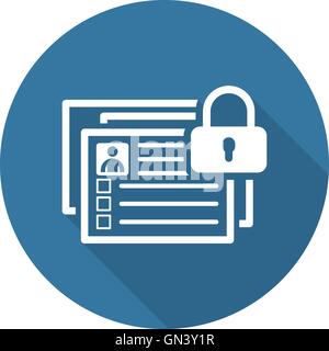 Limited Data Set Icon. Flat Design. Stock Vector