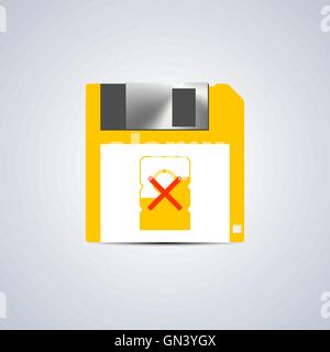 Icon write error, vector illustration. Stock Vector