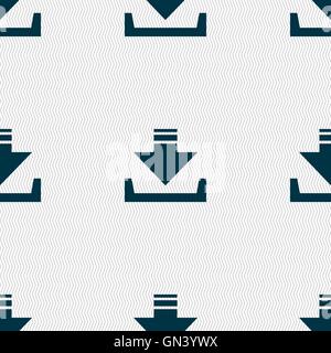 Restore icon sign. Seamless pattern with geometric texture. Vector Stock Vector