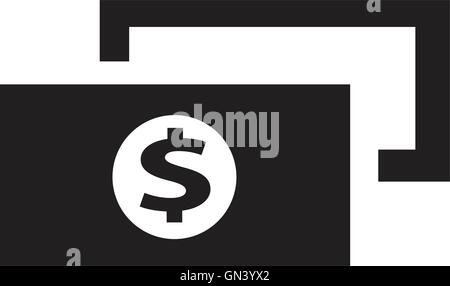 Flat icon of money vector icon Stock Vector