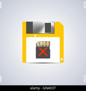 Icon write error, vector illustration. Stock Vector