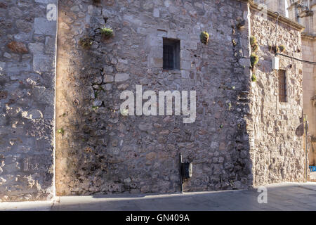 detail of the side street of the cathedral of Cuenca to the evening, Cuenca, Spain Stock Photo