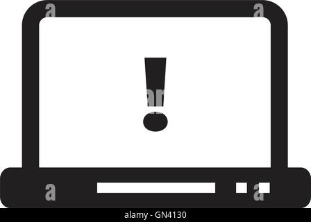 computer beware icon Stock Vector