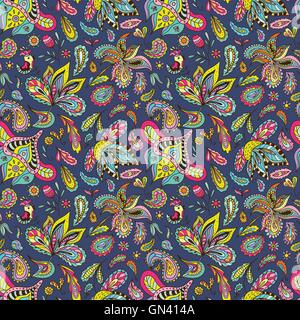 Summer Indian Pattern Stock Vector