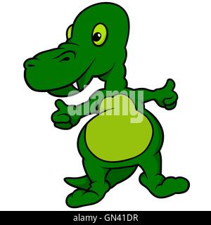 Green Dino Stock Vector