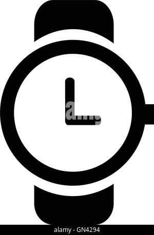 clock icon, vector illustration. Flat design style Stock Vector