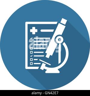 Laboratory Analysis Icon. Flat Design. Stock Vector