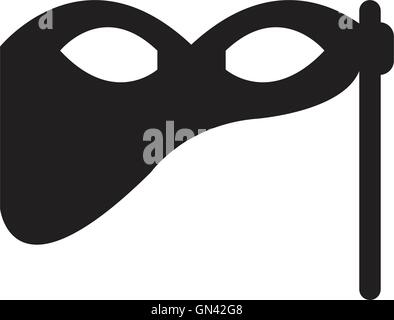 festive masks silhouette Stock Vector