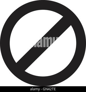 prohibition sign, web icon. vector design Stock Vector