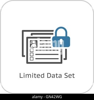 Limited Data Set Icon. Flat Design. Stock Vector