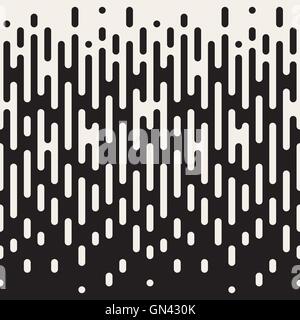 Vector Seamless Black And White Irregular Rounded Lines Halftone Transition Stock Vector