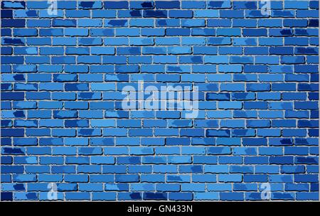 Blue Brick Wall Stock Vector