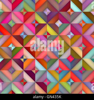 Vector Seamless Multicolor Shades Gradient Rhombus Squares Geometric Pattern Stock Vector
