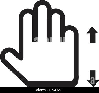 touch screen gesture, interface (vector hand icons) Stock Vector